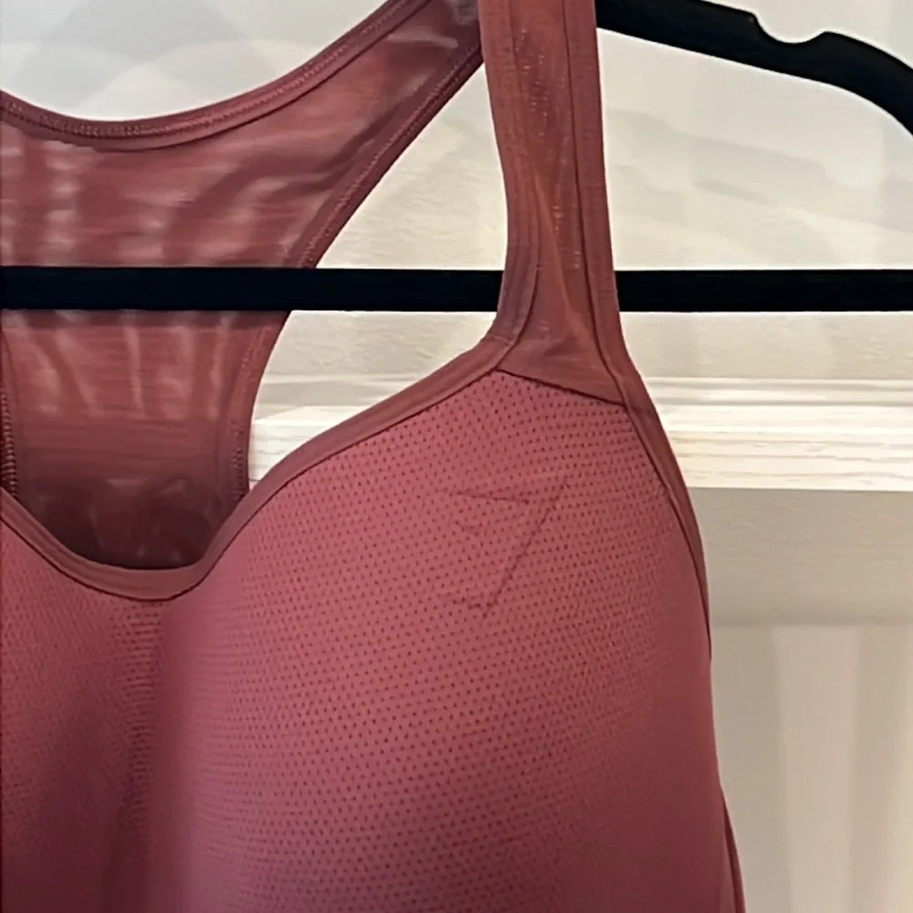 GYMSHARK RACERBACK HIGH SUPPORT SPORTS BRA - Cherry Brown - Picture 2 of 8